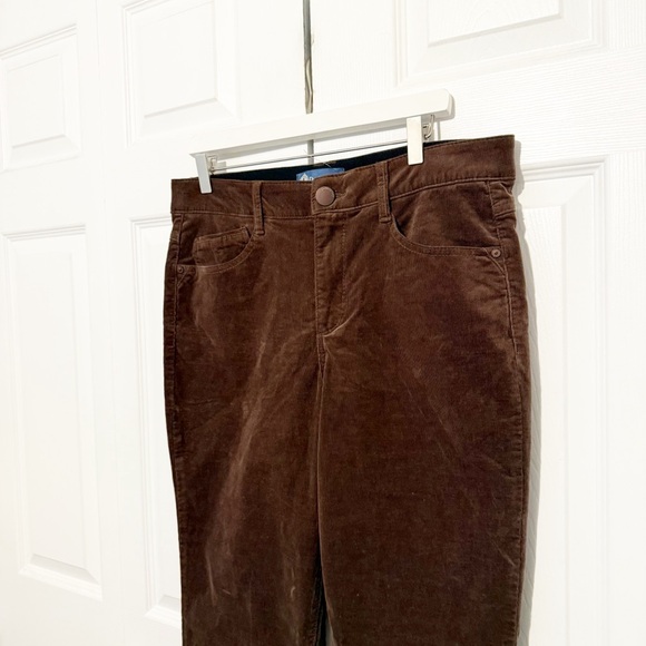 Democracy AbSolution Bootcut Brown Corduroy Pants 14 Stretch Comfort Waistband - Picture 3 of 8